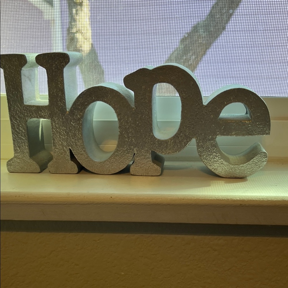 Shimmering Silver 'Hope' Decor